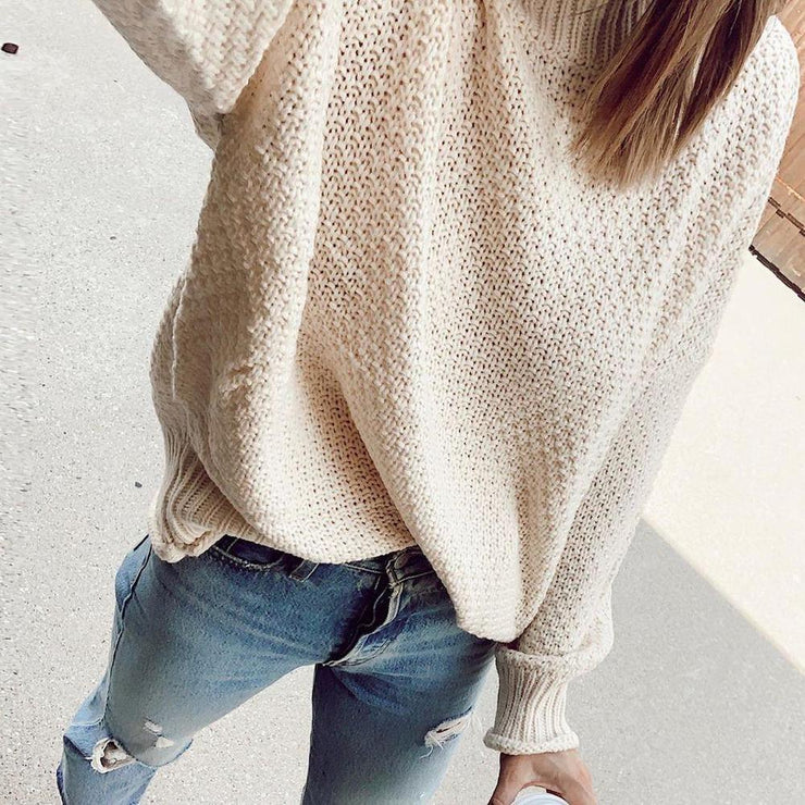Übergroßer Rollkragenpulli für Damen
