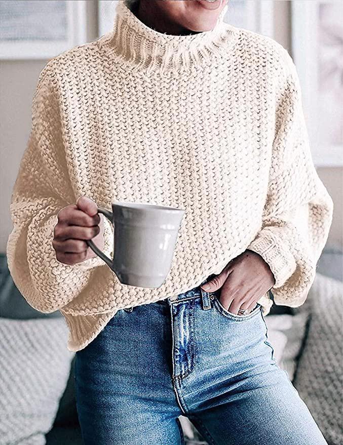 Übergroßer Rollkragenpulli für Damen