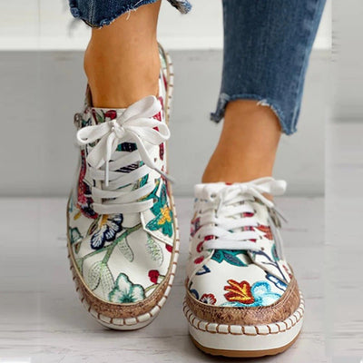 Oluchi™ Orthopädische Sneakers mit Reißverschluss und Blumenmuster