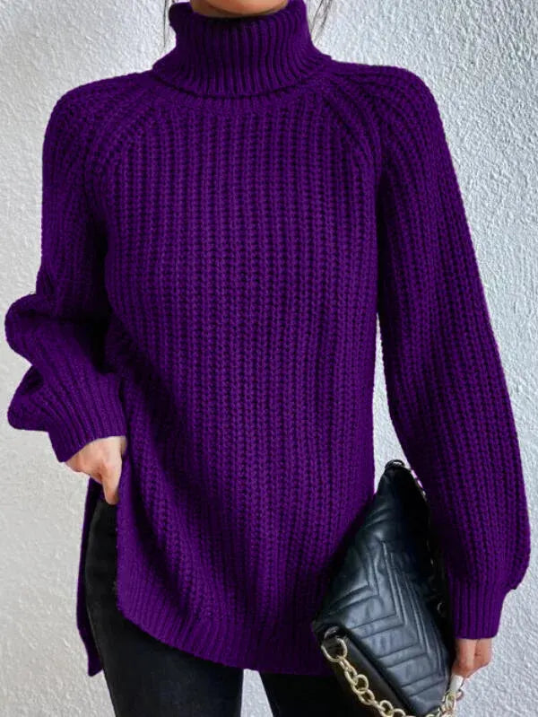 Kuscheliger Strick-Rollkragenpullover für Frauen