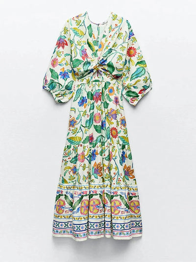Bea - Blumiges Sommer-Maxikleid