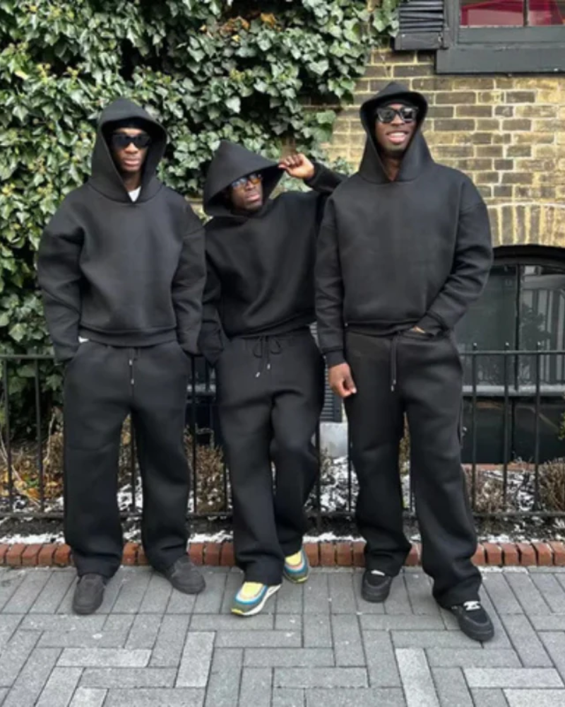 Bequemes Hoodie- und Hosen-Set für Herren | Moderner