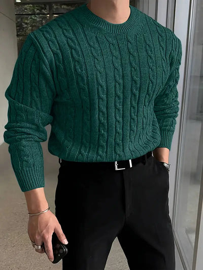 Mergim – Lässiger Strickpullover Mit Langen Ärmeln