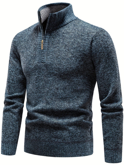 Rollkragenpullover mit Halbreißverschluss für Männer