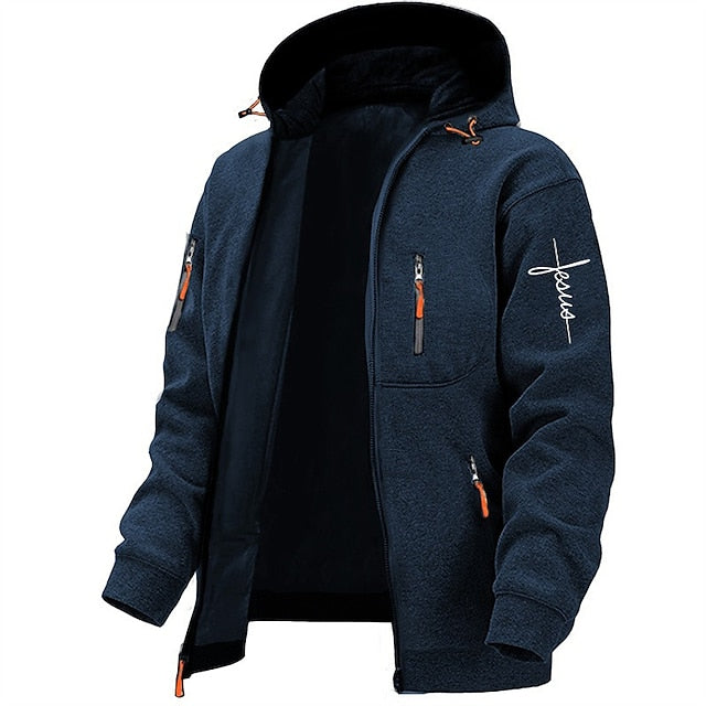 Reißverschlussjacke mit Kapuze für Herren