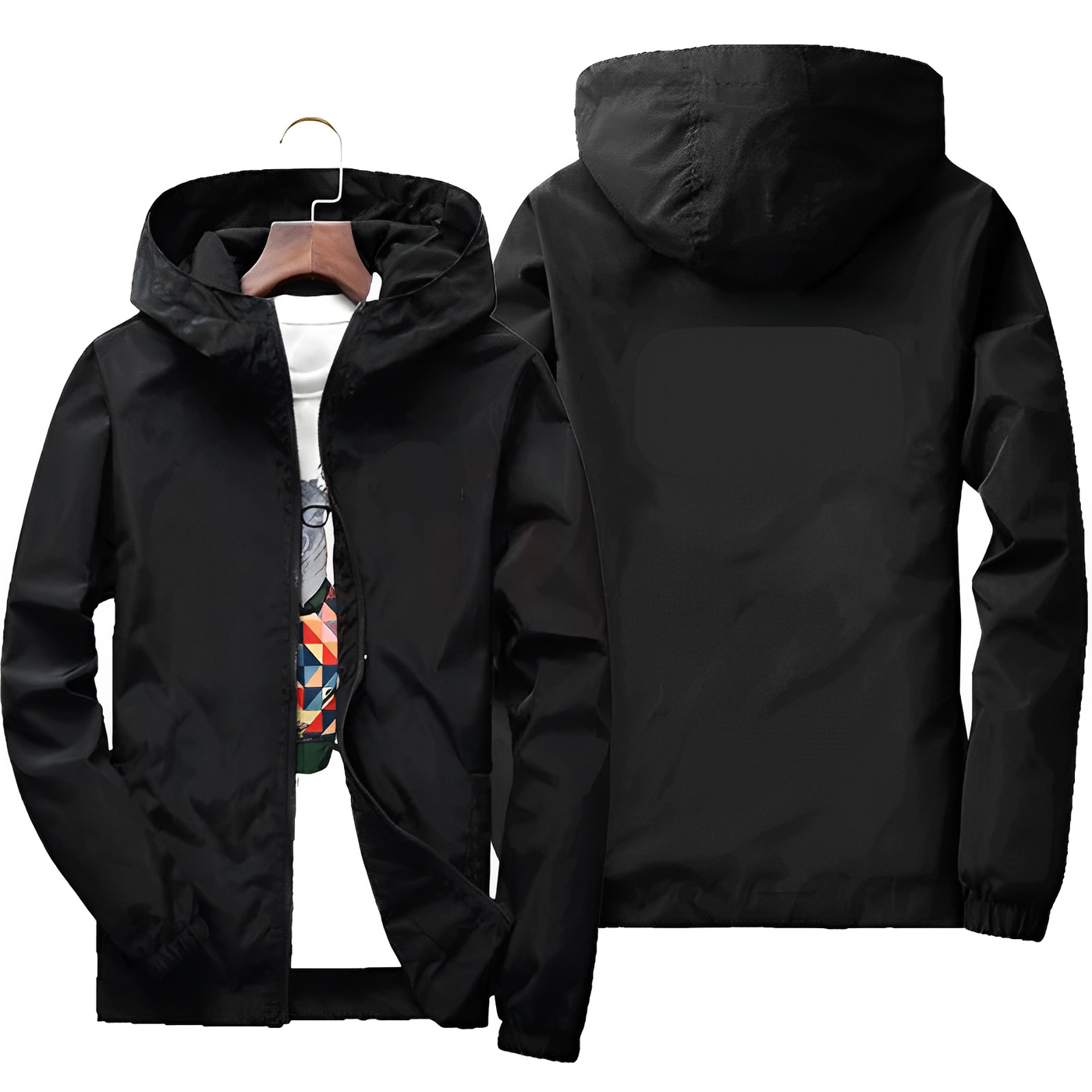 Windbreaker-Jacke mit Kapuze für Männer