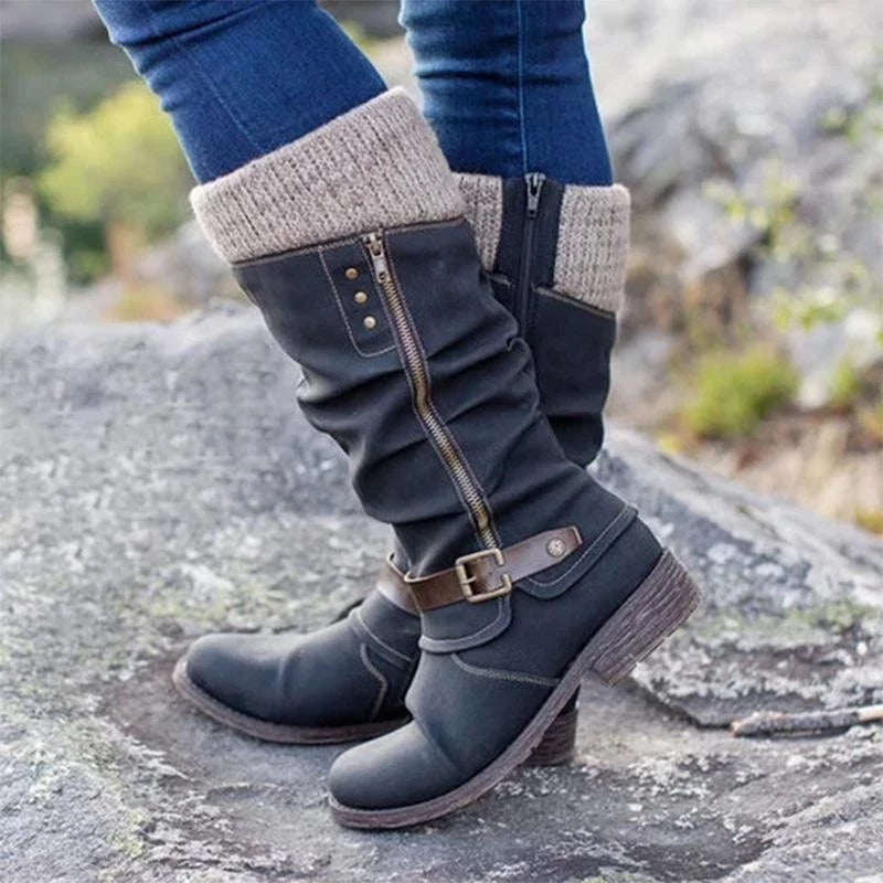 Damen Winter Stiefel | Casual hoch mit Absatz