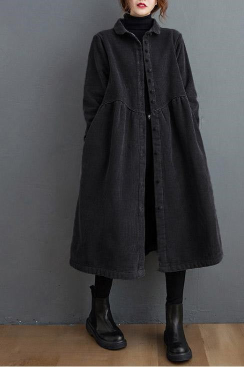 Warmer Winddichter Kordmantel für Damen