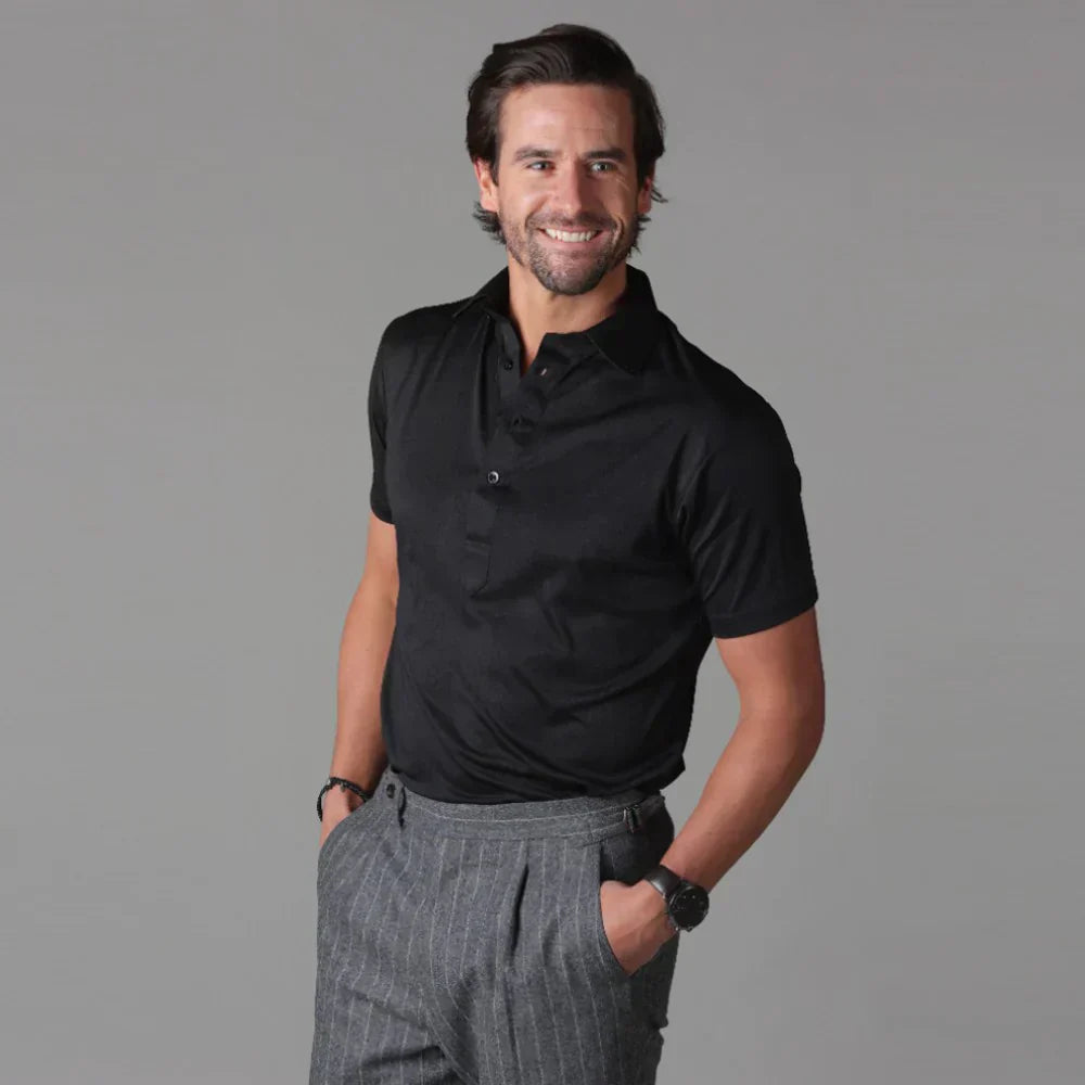 Formelles Herren Polo, mit steifem Kragen und elegant