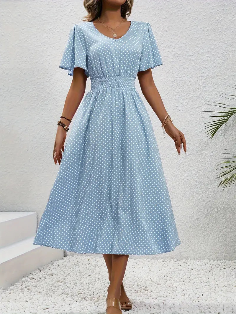 Gepunktetes Sommerkleid | Luftig & Feminin | Perfekt für sonnige Tage