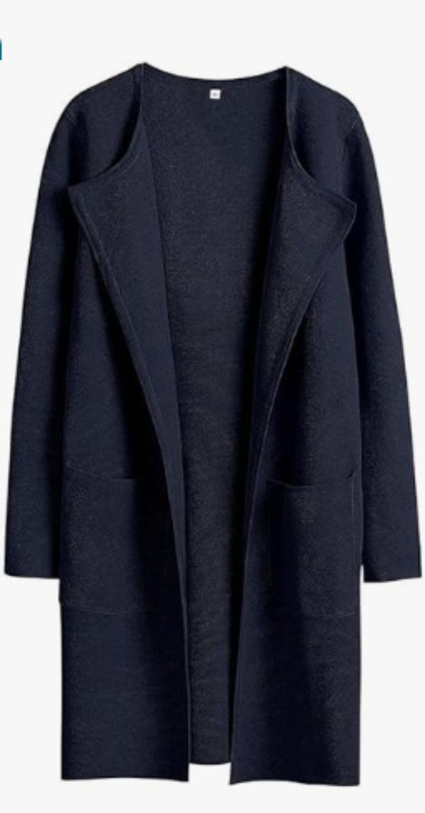 Lange Jacke mit offener Front für Frauen