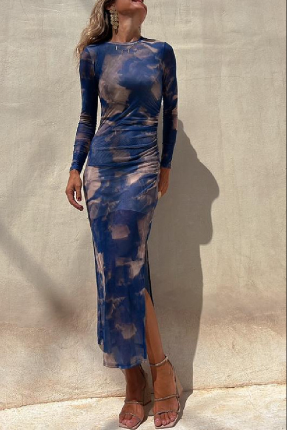 Nina™ | Mesh Langärmliges Kleid