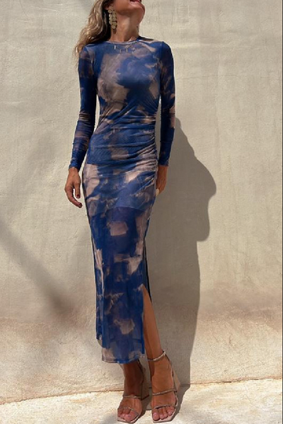 Nina™ | Mesh Langärmliges Kleid