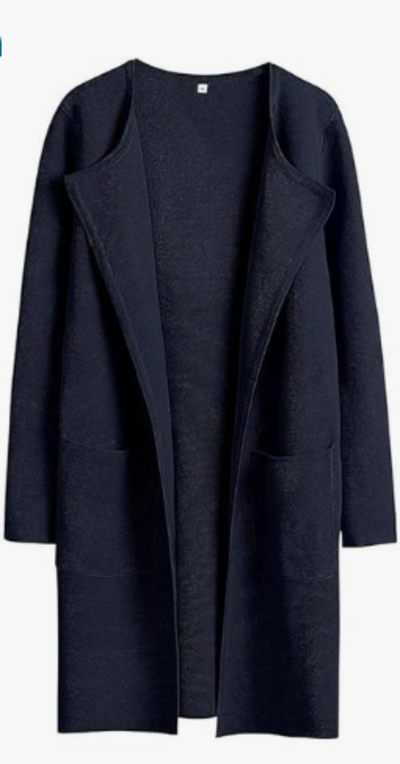 Lange Jacke mit offener Front für Frauen