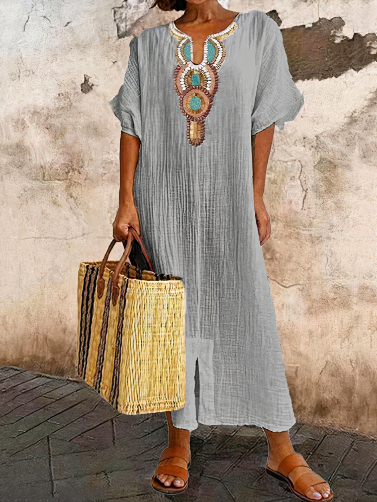 Bohème Sommerkleid für Damen | Maxi