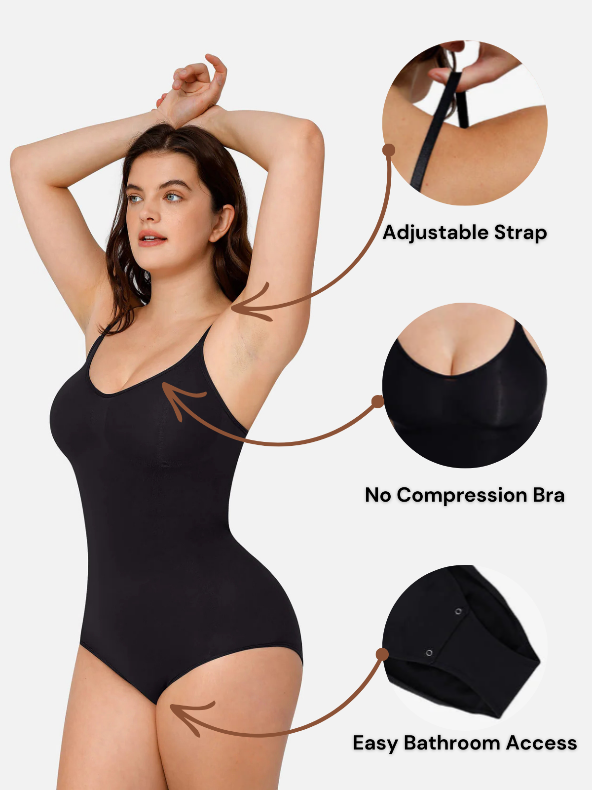 Shapewear-Bodysuit mit kurzem Slip