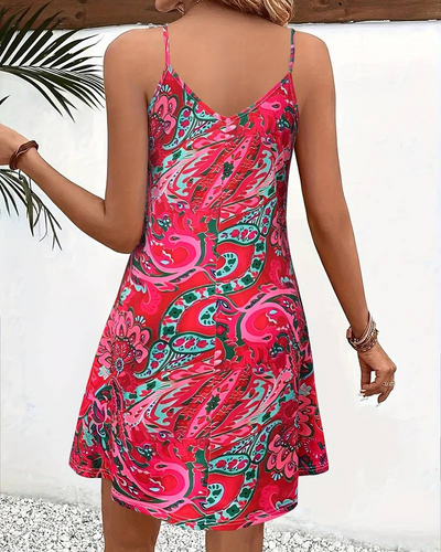 Buntes ärmelloses Sommerkleid für Damen | Mini