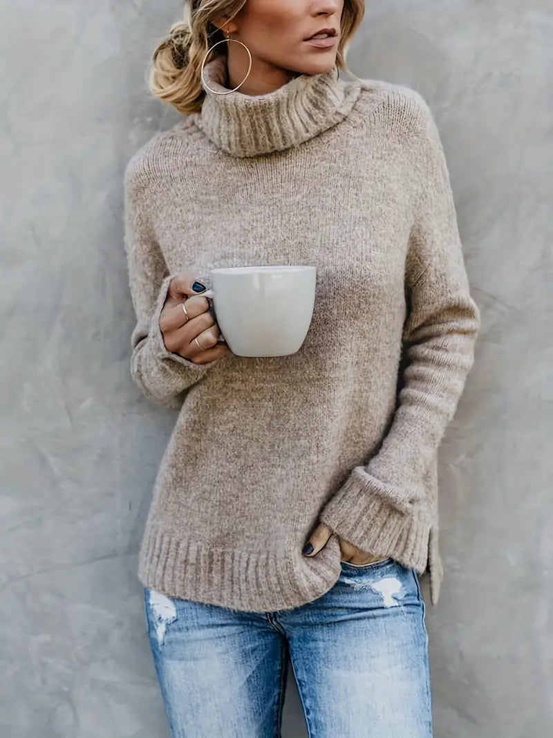 Rollkragenpullover aus Strick für Frauen