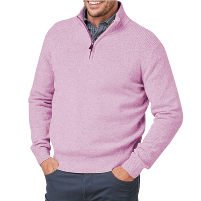 Herren-Pullover mit Dreiviertel-Reißverschluss