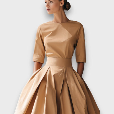 Amarisse – Midikleid aus strukturierter Baumwolle