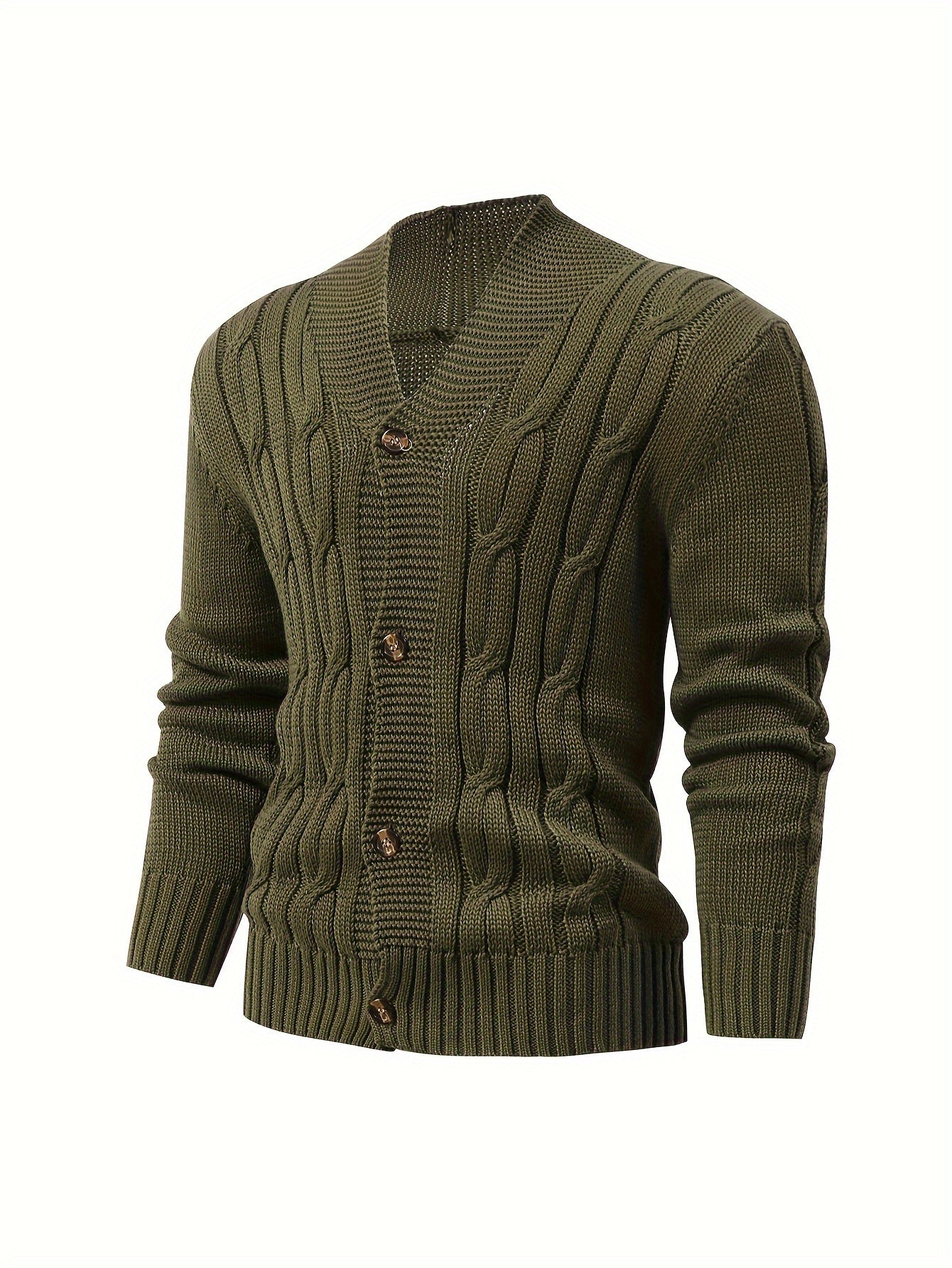Schalkragen Rippstrick Strickjacke für Herren