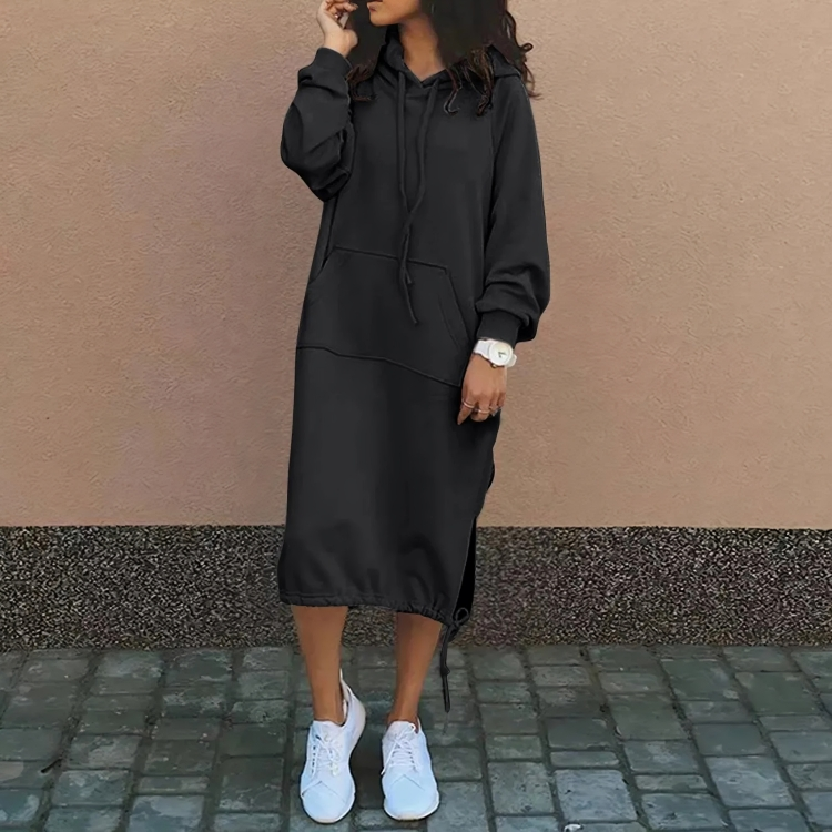 Lässiges Kapuzenkleid für Frauen