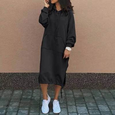 Lässiges Kapuzenkleid für Frauen