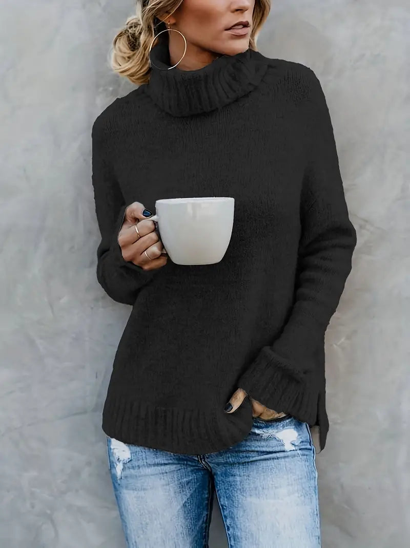 Rollkragenpullover aus Strick für Frauen