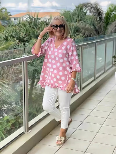 Annamaria® | Stylische Bluse mit V-Ausschnitt