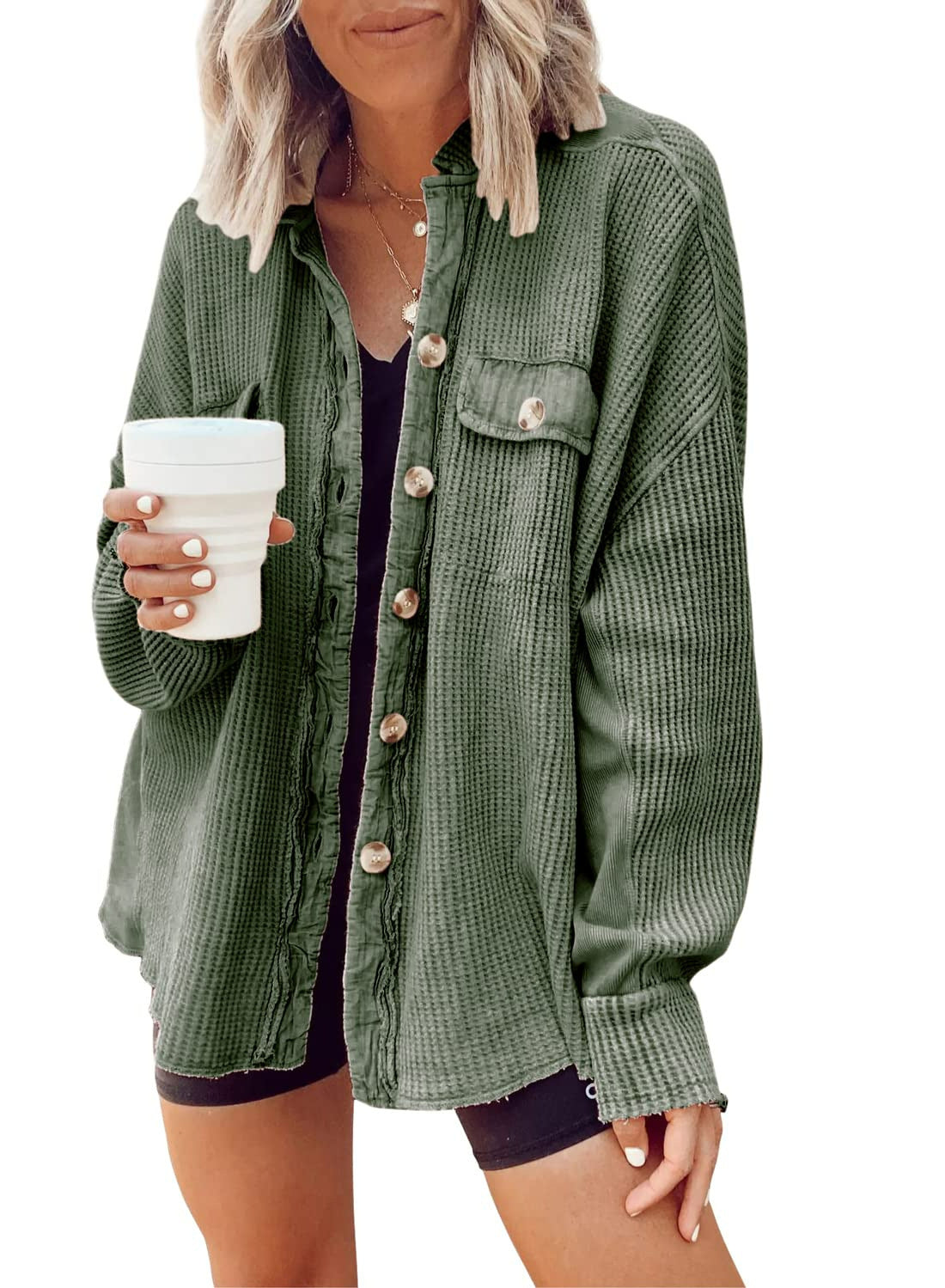 Hemdjacke mit Knopfleiste für Damen