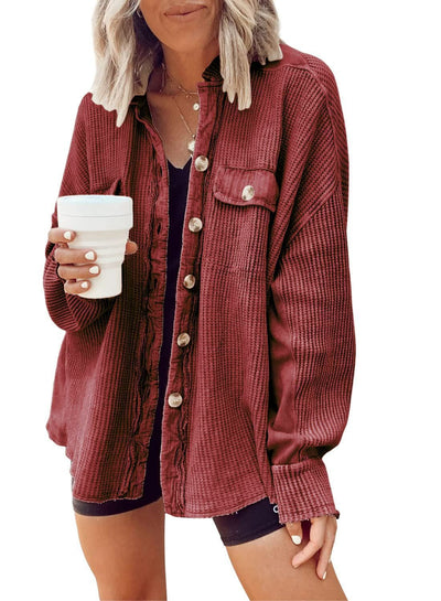 Hemdjacke mit Knopfleiste für Damen