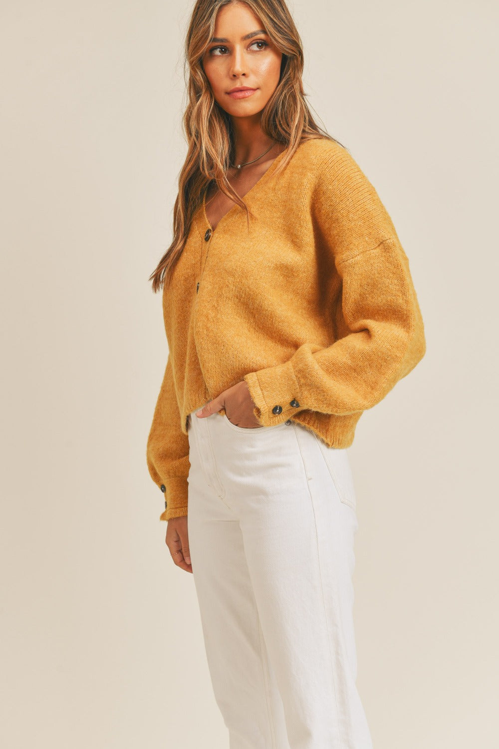 Strick-Cardigan | Oversized-Ärmel | Lässige Eleganz