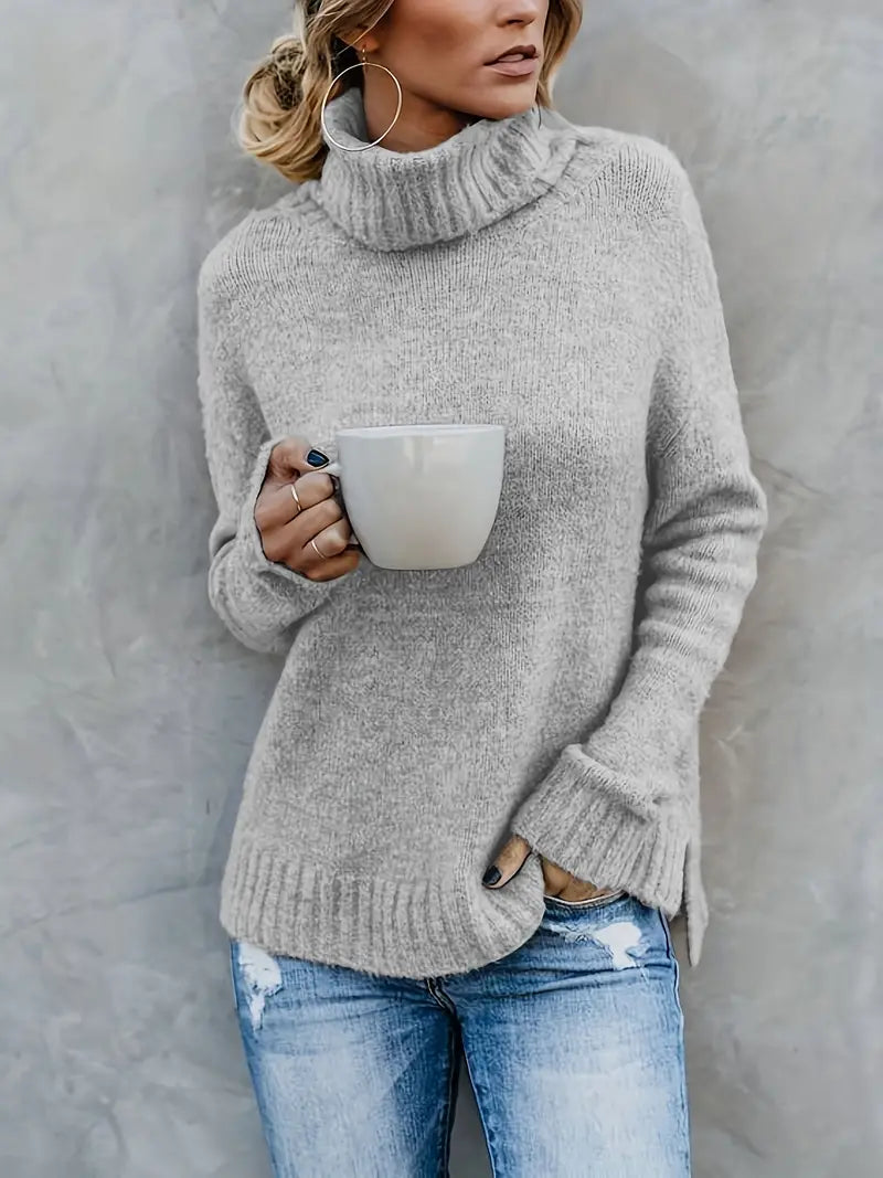 Rollkragenpullover aus Strick für Frauen