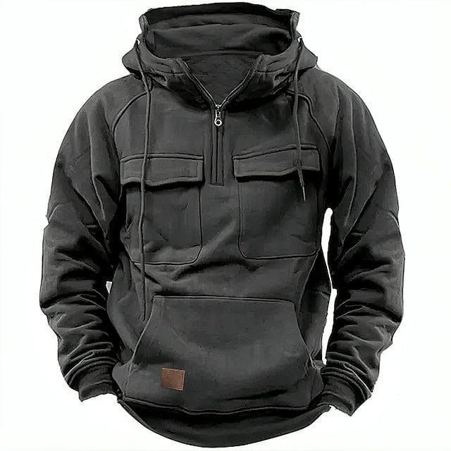 Lässiger Zip-up Hoodie mit Tasche für Männer