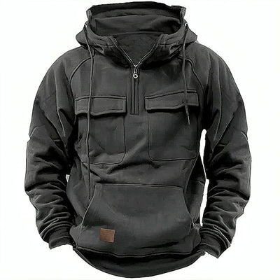 Lässiger Zip-up Hoodie mit Tasche für Männer