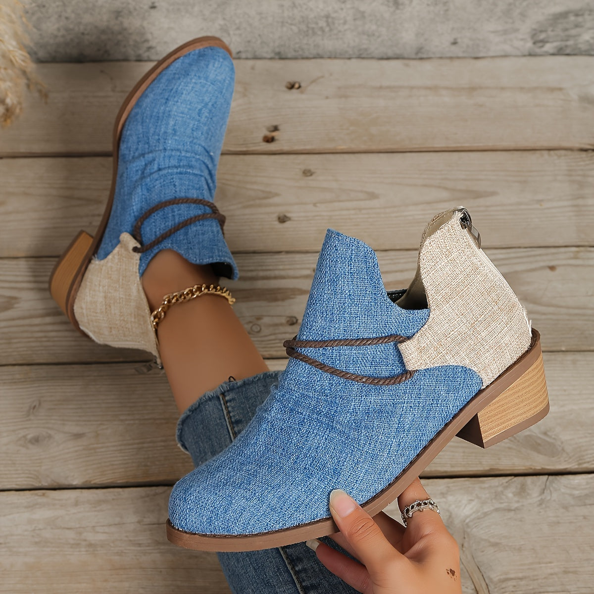 Ankle Boots mit Animal-Print | Blockabsatz | Lässig & Ausdrucksstark