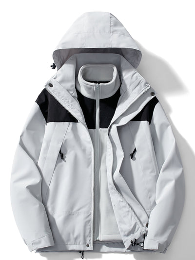 3 in 1 Winterjacke mit Kapuze für Damen