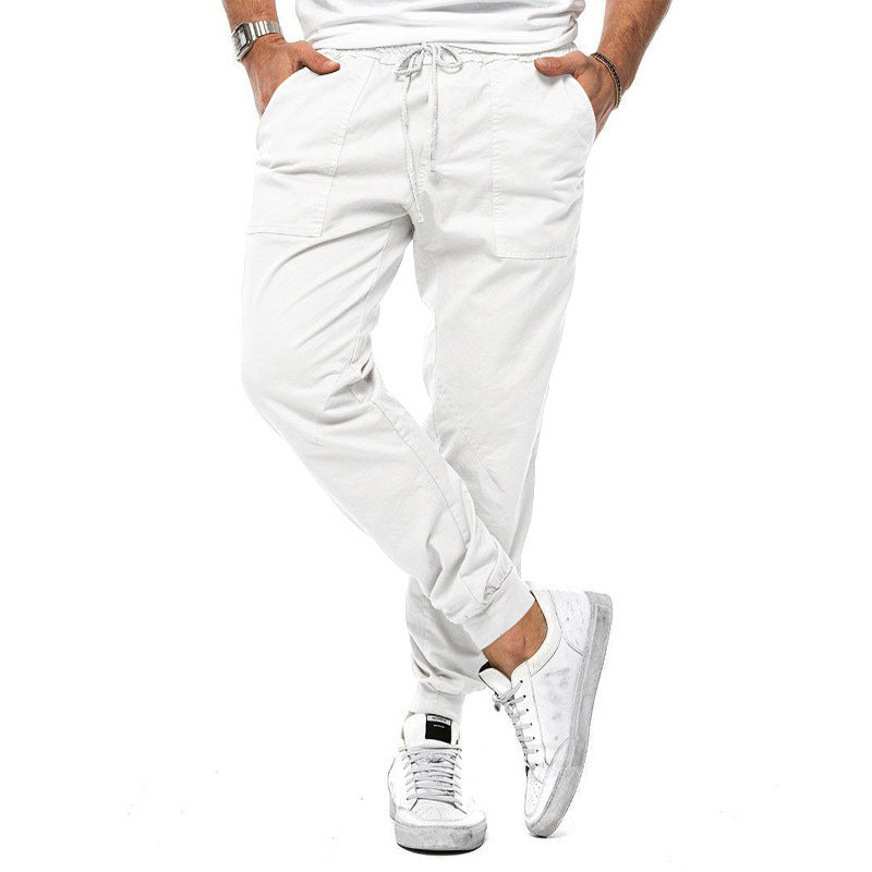 Lockere Herren Casual Freizeithose im einfarbigen Design