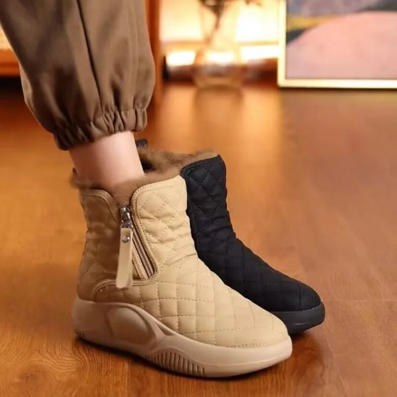 Gesteppte Wadenhohe Winterstiefel für Damen
