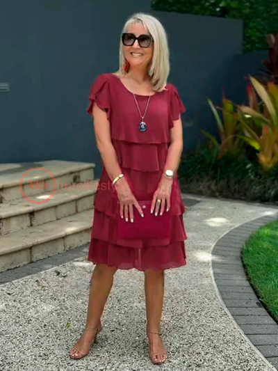 Lucia | Lockeres Chiffonkleid