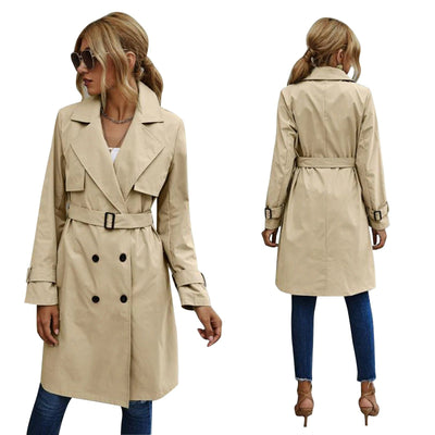 Knielanger Trenchcoat für Damen | Lässig