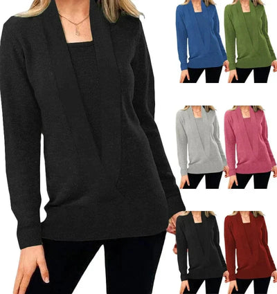 Eleganter Wickelpullover für Damen