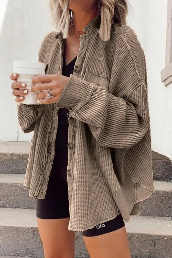 Hemdjacke mit Knopfleiste für Damen
