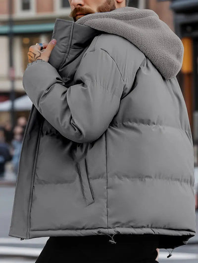 Stylische Kapuzen-Pufferjacke für Herren