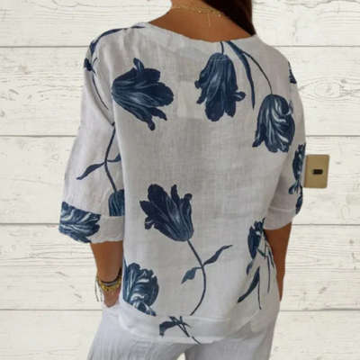 Damen atmungsaktive Sommerbluse | Kurzarm