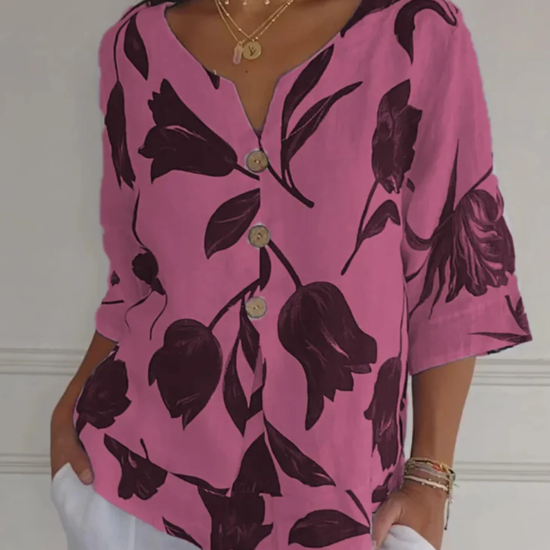 Damen atmungsaktive Sommerbluse | Kurzarm