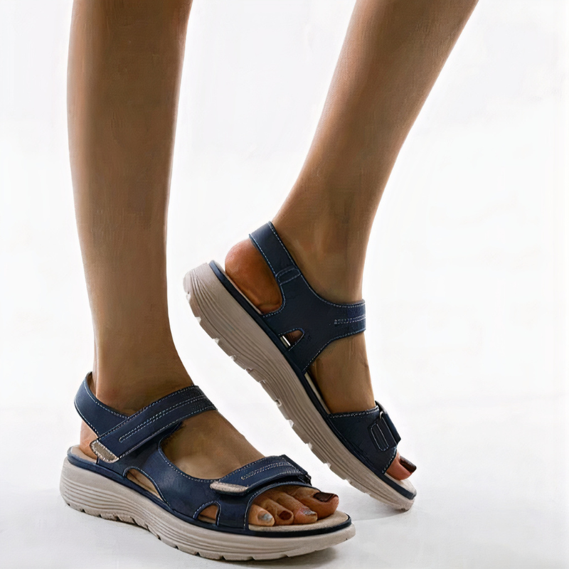 Damen bequeme Walkingsandalen | Riemchen