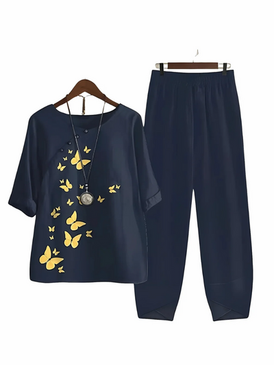 Damen bequemes passendes Set | Hose und oberteil