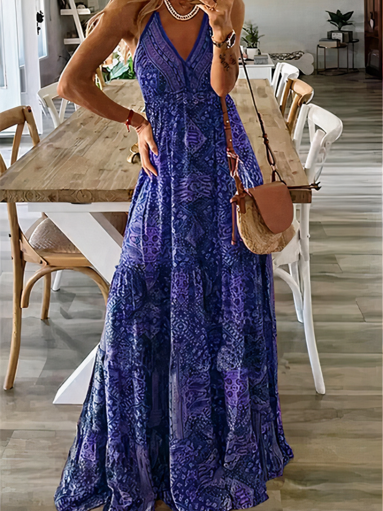 Damen Boho Sommerkleid Kleid | Maxi