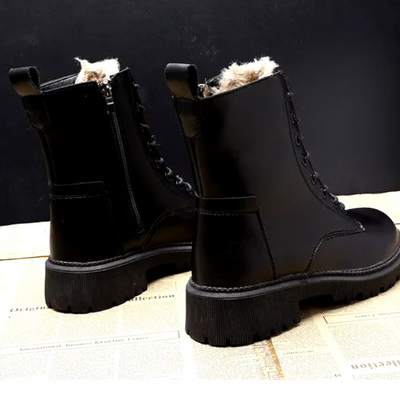 Damen elegante schwarze Stiefel | Wasserdichte